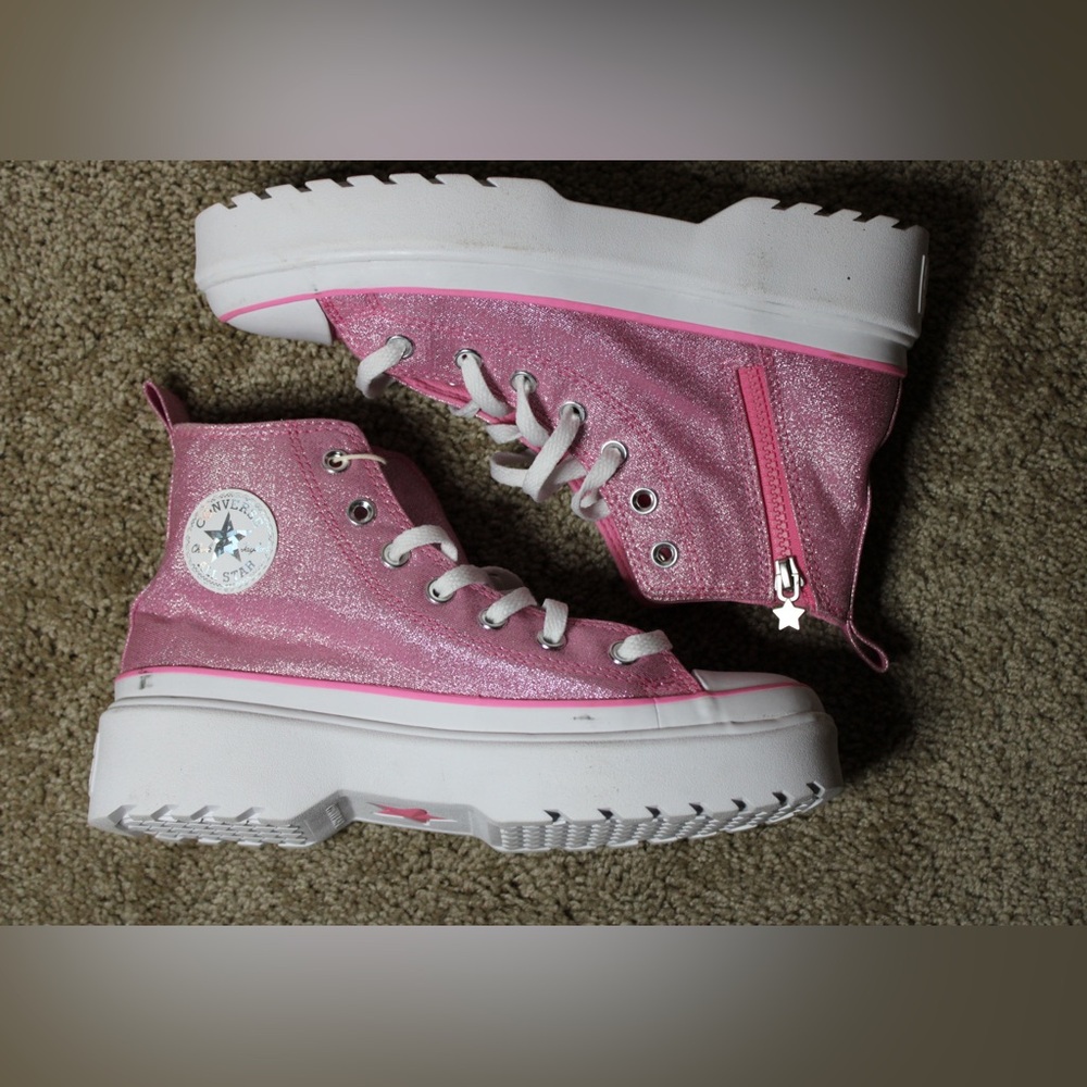 Converse Chuck Taylor All Star Lugged Lift Hi GS Girls Shoes Size 6.5
